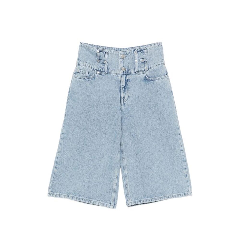 Stine Goya Blue Shorts - Knee-Length Shorts Women